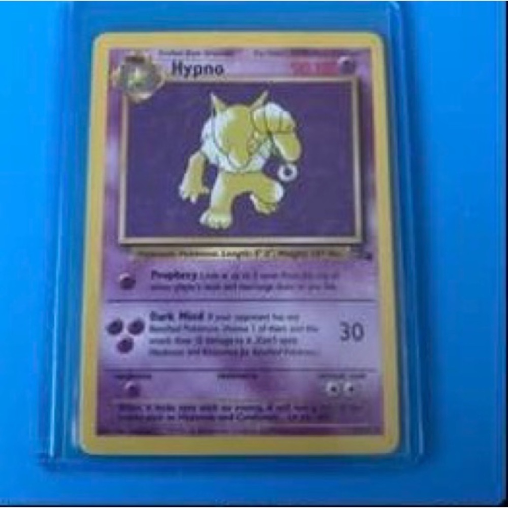 Pokemon Card: 1st Edition HYPNO HOLO 1999 FOSSIL Lightly Played